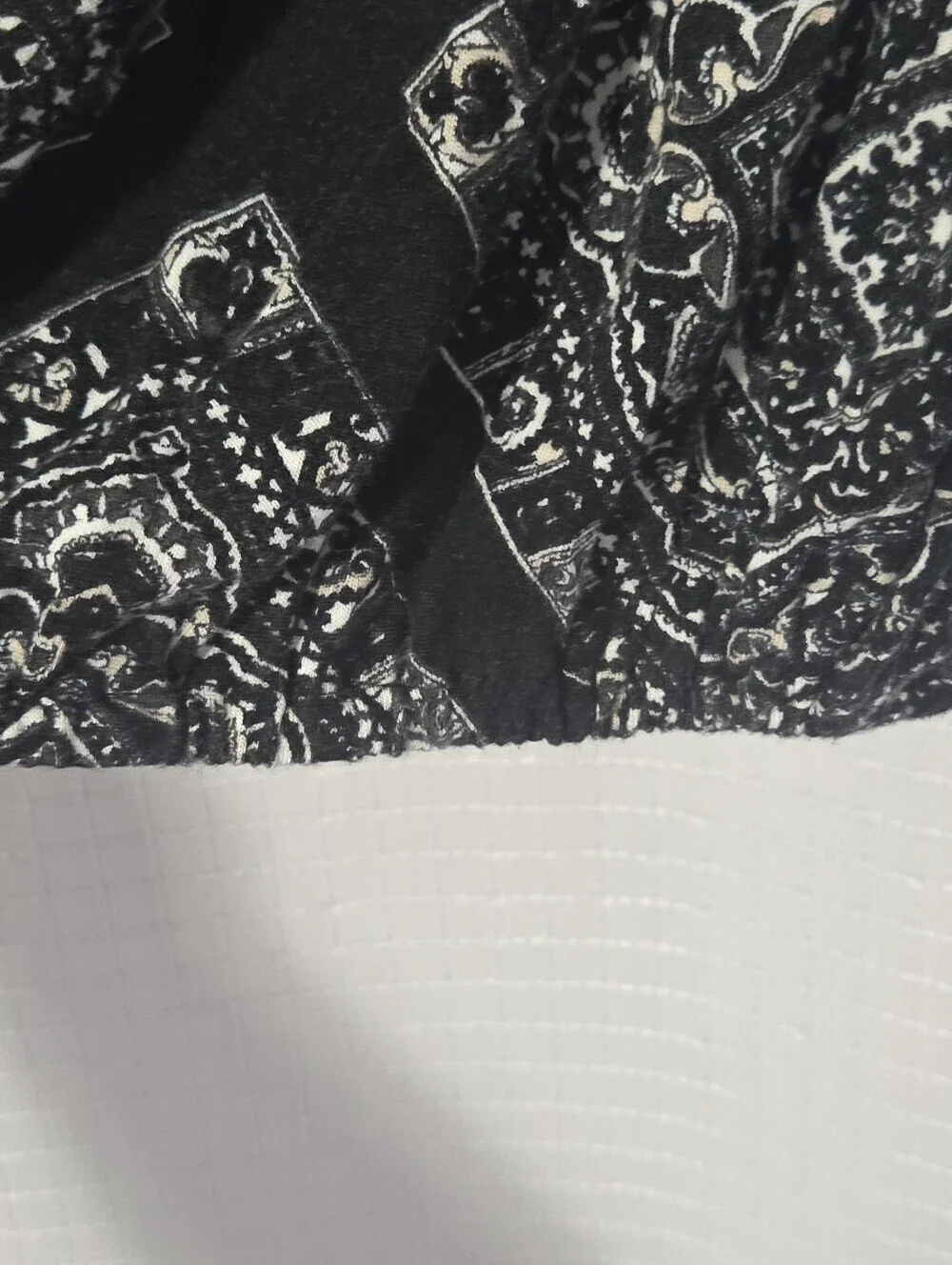 MICHAEL Michael Kors Black/White Print 3/4 Sleeve Pullover Shirt Top Size M